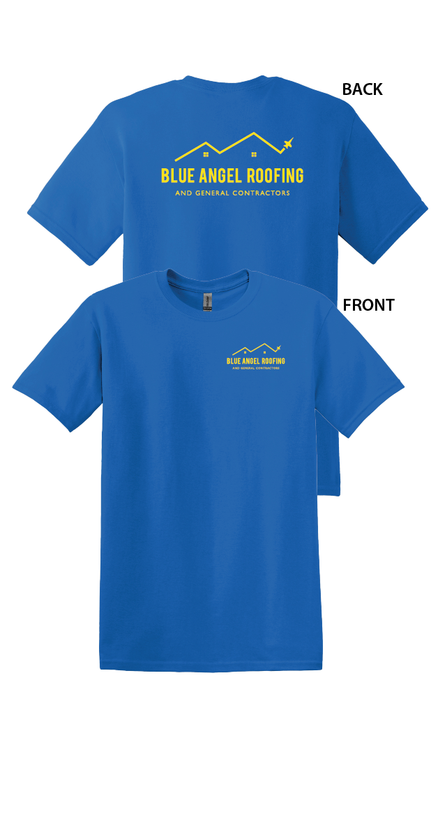 Blue Angel Roofing // Short Sleeve 2 logos 64000