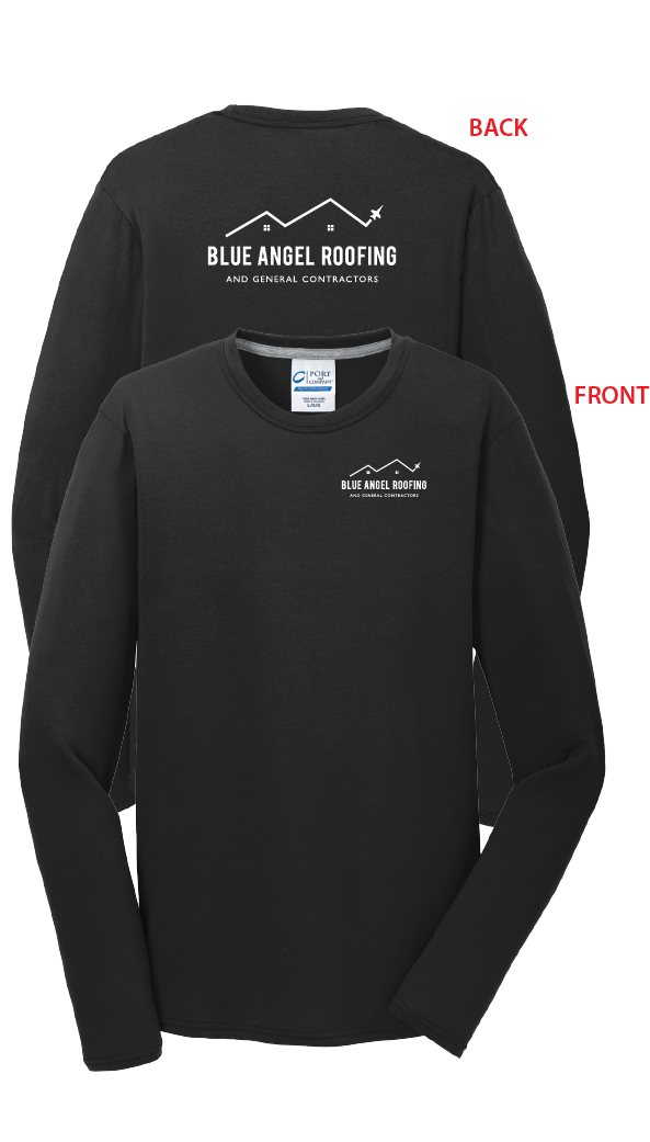 Blue Angel Roofing // Long Sleeve 2 logos 381LS